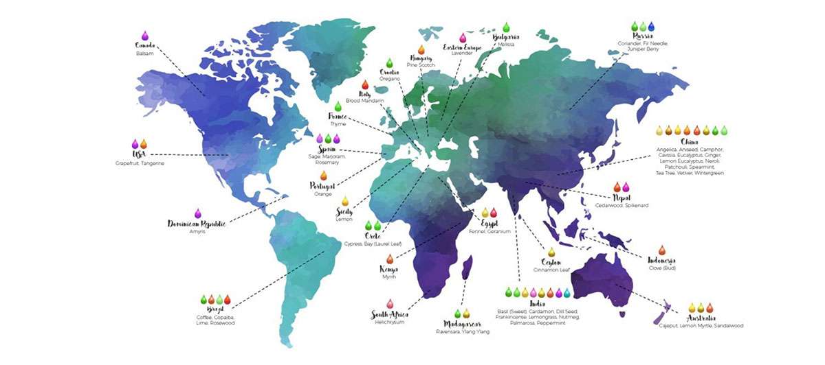 simply earth review essential oils source map